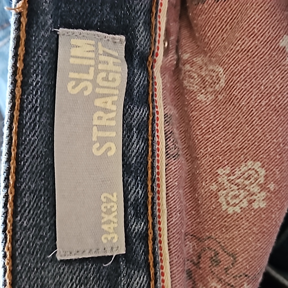 💟 Arizona Men's 34×32 Denim Blue Slim Straight Jeans - Picture 5 of 5